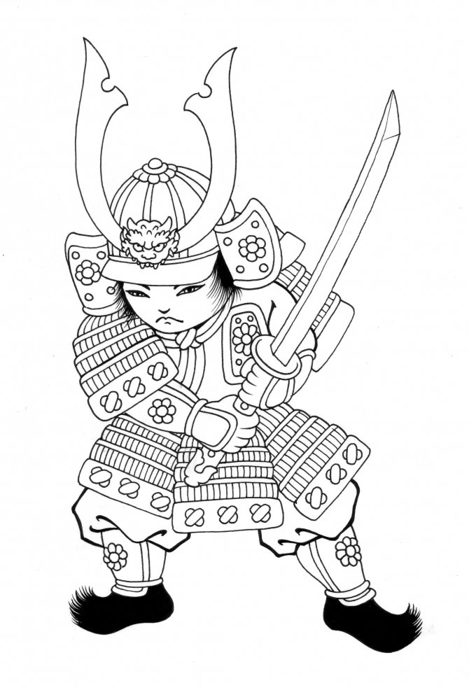 Malvorlage: Samurai (Figuren) #107289 - Kostenlose Malvorlagen zum Ausdrucken