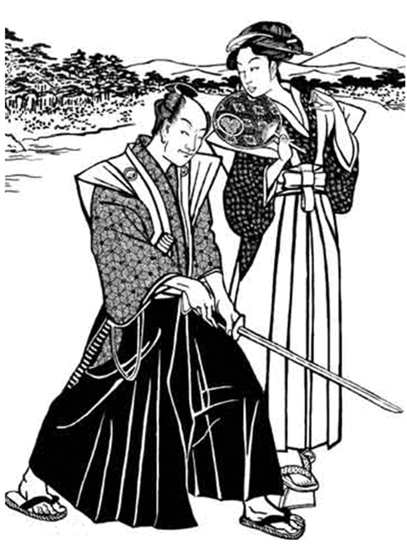 Malvorlage: Samurai (Figuren) #107387 - Kostenlose Malvorlagen zum Ausdrucken