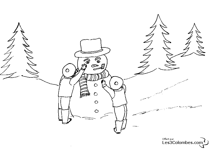 Malvorlage: Schneemann (Figuren) #89329 - Kostenlose Malvorlagen zum Ausdrucken