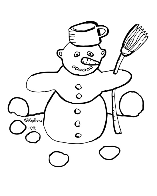 Malvorlage: Schneemann (Figuren) #89366 - Kostenlose Malvorlagen zum Ausdrucken