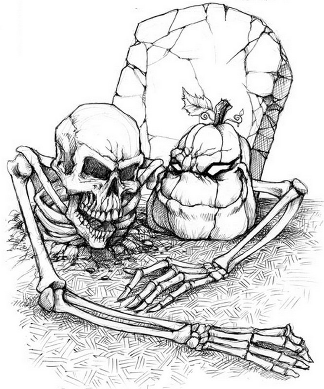 Malvorlage: Skelett (Figuren) #147421 - Kostenlose Malvorlagen zum Ausdrucken