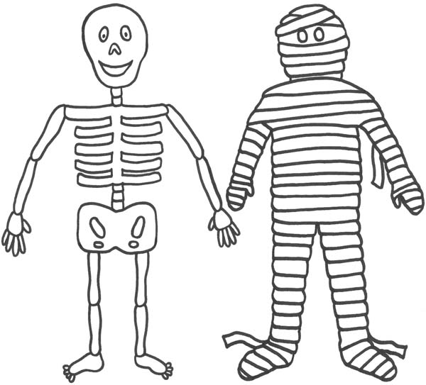 Malvorlage: Skelett (Figuren) #147484 - Kostenlose Malvorlagen zum Ausdrucken
