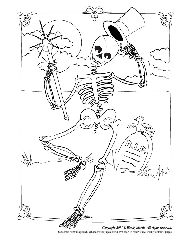 Malvorlage: Skelett (Figuren) #147488 - Kostenlose Malvorlagen zum Ausdrucken