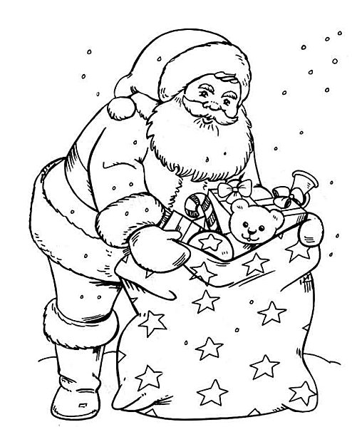 Malvorlage: Weihnachtsmann (Figuren) #104665 - Kostenlose Malvorlagen zum Ausdrucken