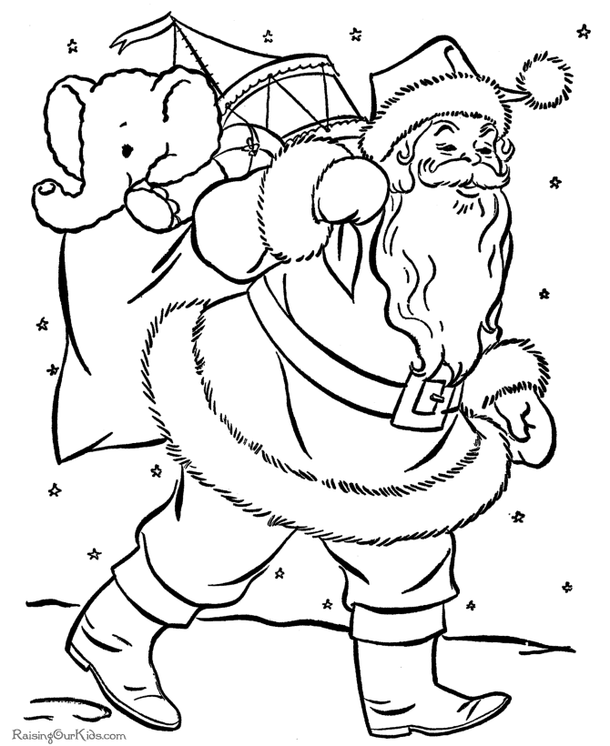 Malvorlage: Weihnachtsmann (Figuren) #104680 - Kostenlose Malvorlagen zum Ausdrucken