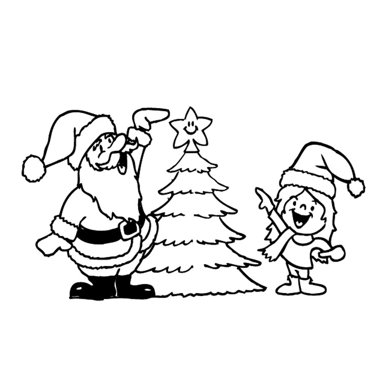 Malvorlage: Weihnachtsmann (Figuren) #104917 - Kostenlose Malvorlagen zum Ausdrucken