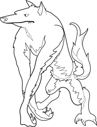 Malvorlage: Werwolf (Figuren) #100003 - Kostenlose Malvorlagen zum Ausdrucken