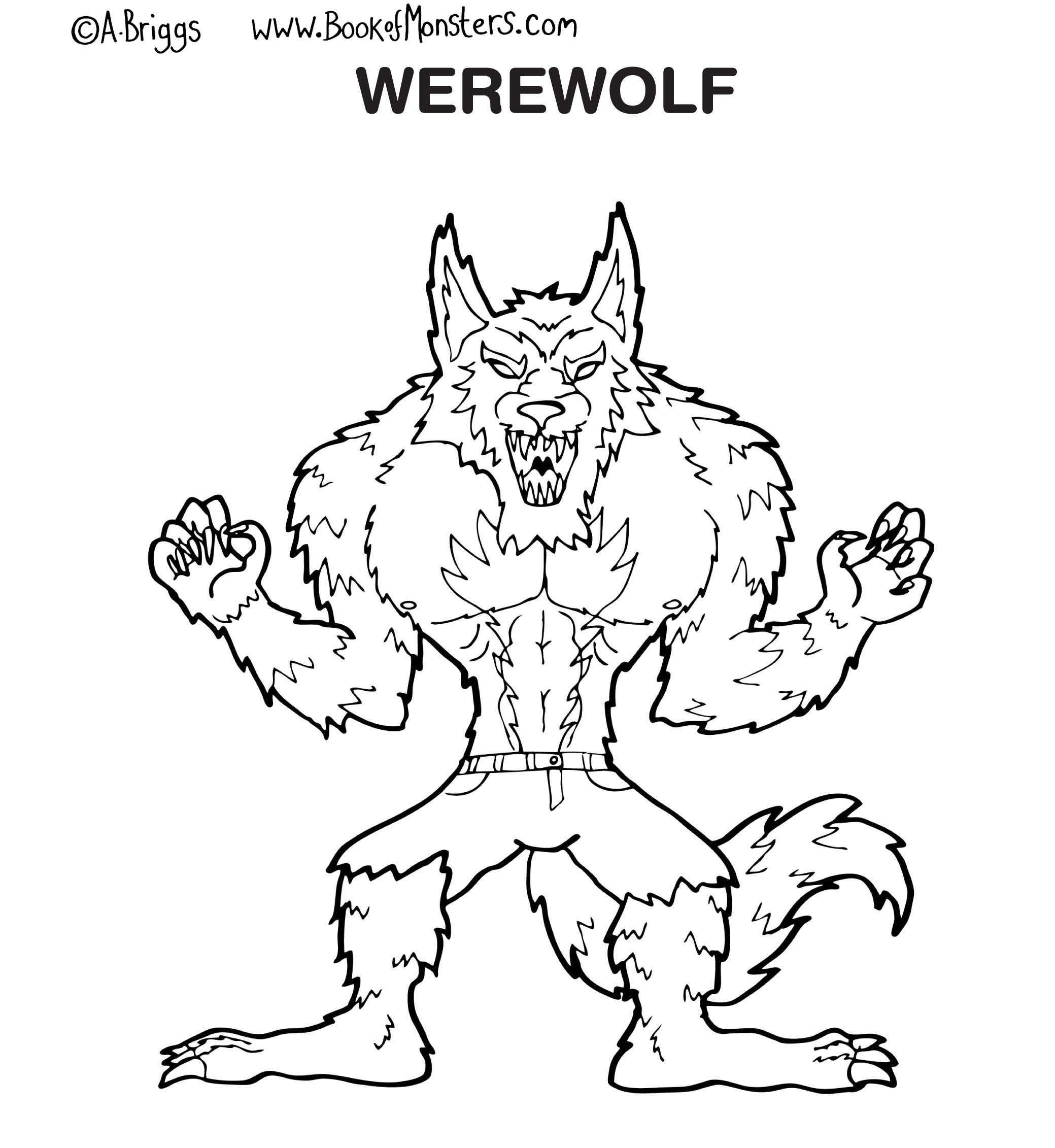 Malvorlage: Werwolf (Figuren) #100007 - Kostenlose Malvorlagen zum Ausdrucken