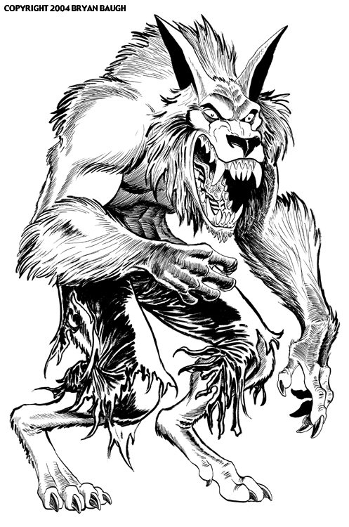 Malvorlage: Werwolf (Figuren) #100017 - Kostenlose Malvorlagen zum Ausdrucken