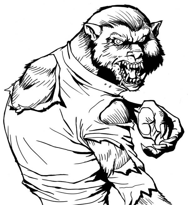 Malvorlage: Werwolf (Figuren) #100082 - Kostenlose Malvorlagen zum Ausdrucken