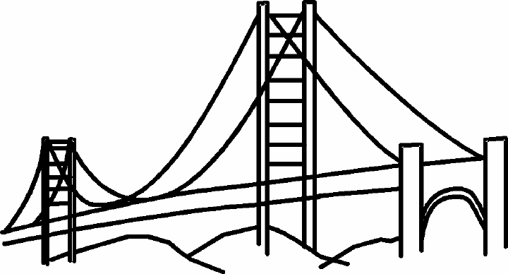 Malvorlage: Brücke (Gebäude und Architektur) #62884 - Kostenlose Malvorlagen zum Ausdrucken