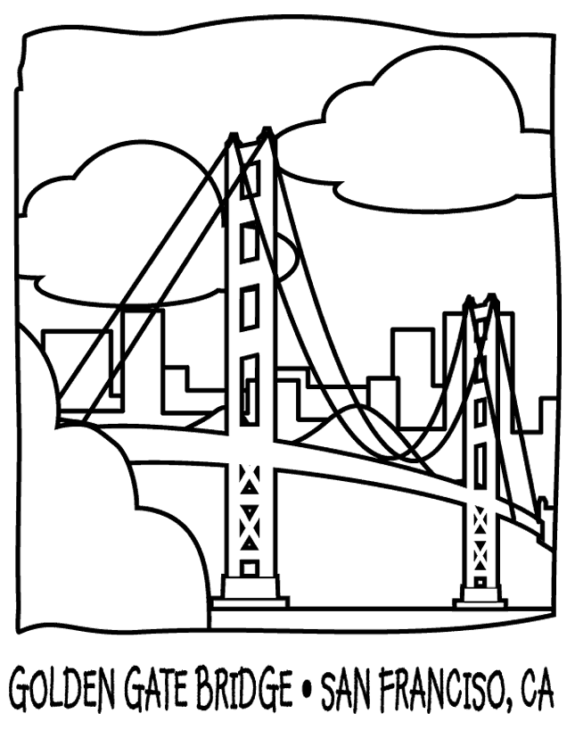 Malvorlage: Brücke (Gebäude und Architektur) #62887 - Kostenlose Malvorlagen zum Ausdrucken