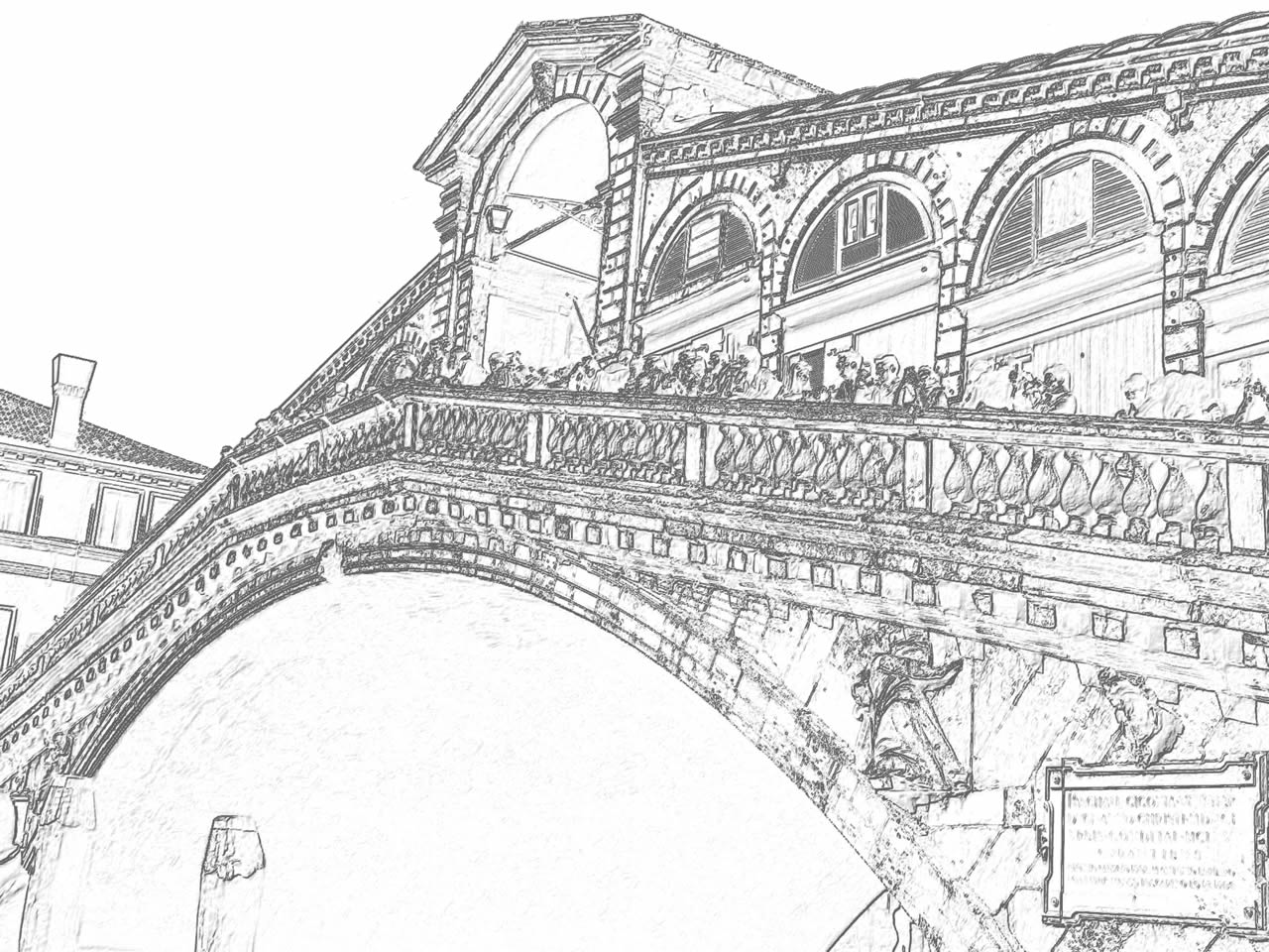 Malvorlage: Brücke (Gebäude und Architektur) #62912 - Kostenlose Malvorlagen zum Ausdrucken