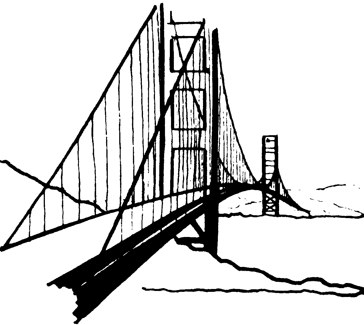 Malvorlage: Brücke (Gebäude und Architektur) #62995 - Kostenlose Malvorlagen zum Ausdrucken