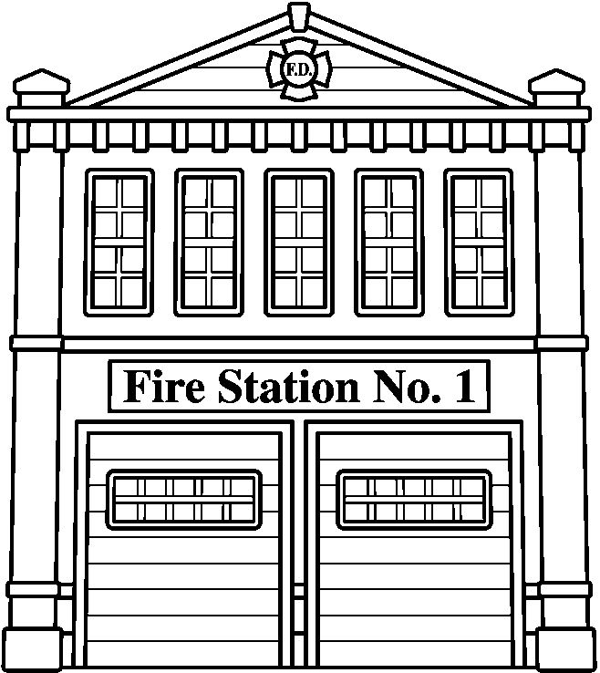 Malvorlage: Feuerwehr (Gebäude und Architektur) #68476 - Kostenlose Malvorlagen zum Ausdrucken