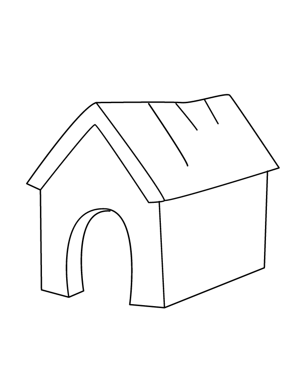 Malvorlage: Hundehütte (Gebäude und Architektur) #62338 - Kostenlose Malvorlagen zum Ausdrucken