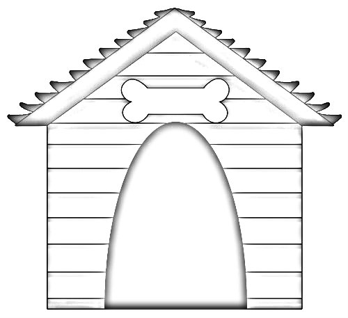 Malvorlage: Hundehütte (Gebäude und Architektur) #62340 - Kostenlose Malvorlagen zum Ausdrucken