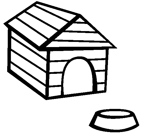 Malvorlage: Hundehütte (Gebäude und Architektur) #62341 - Kostenlose Malvorlagen zum Ausdrucken