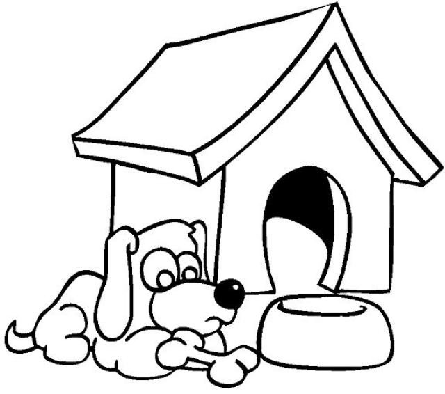 Malvorlage: Hundehütte (Gebäude und Architektur) #62342 - Kostenlose Malvorlagen zum Ausdrucken
