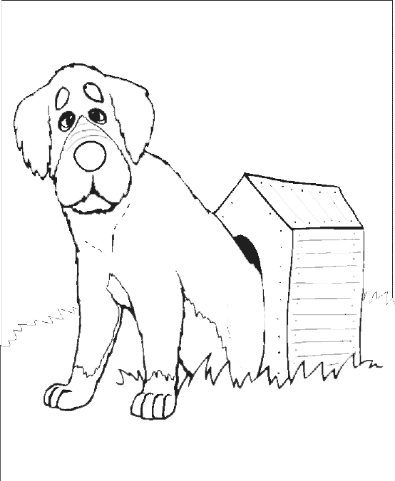 Malvorlage: Hundehütte (Gebäude und Architektur) #62358 - Kostenlose Malvorlagen zum Ausdrucken