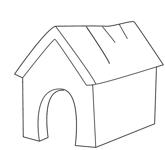 Malvorlage: Hundehütte (Gebäude und Architektur) #62361 - Kostenlose Malvorlagen zum Ausdrucken