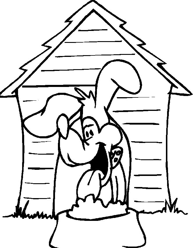 Malvorlage: Hundehütte (Gebäude und Architektur) #62376 - Kostenlose Malvorlagen zum Ausdrucken