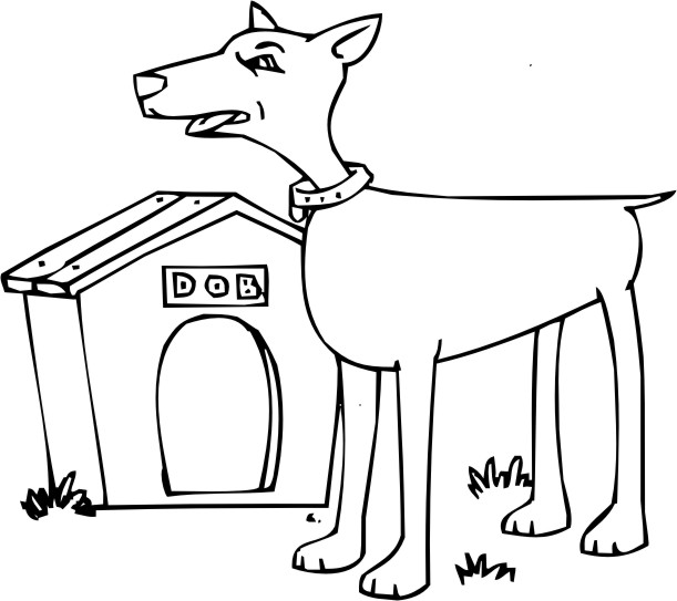 Malvorlage: Hundehütte (Gebäude und Architektur) #62382 - Kostenlose Malvorlagen zum Ausdrucken