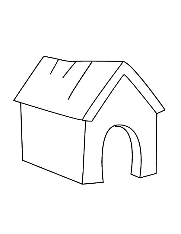 Malvorlage: Hundehütte (Gebäude und Architektur) #62394 - Kostenlose Malvorlagen zum Ausdrucken