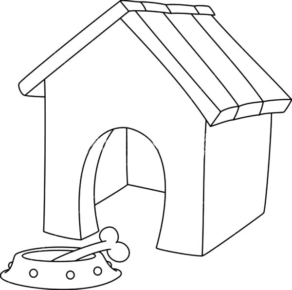 Malvorlage: Hundehütte (Gebäude und Architektur) #62432 - Kostenlose Malvorlagen zum Ausdrucken