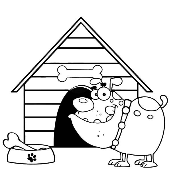 Malvorlage: Hundehütte (Gebäude und Architektur) #62459 - Kostenlose Malvorlagen zum Ausdrucken