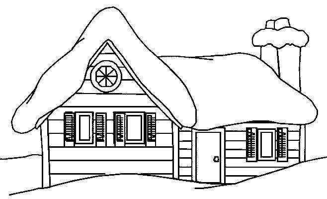 Malvorlage: Hütte (Gebäude und Architektur) #169886 - Kostenlose Malvorlagen zum Ausdrucken