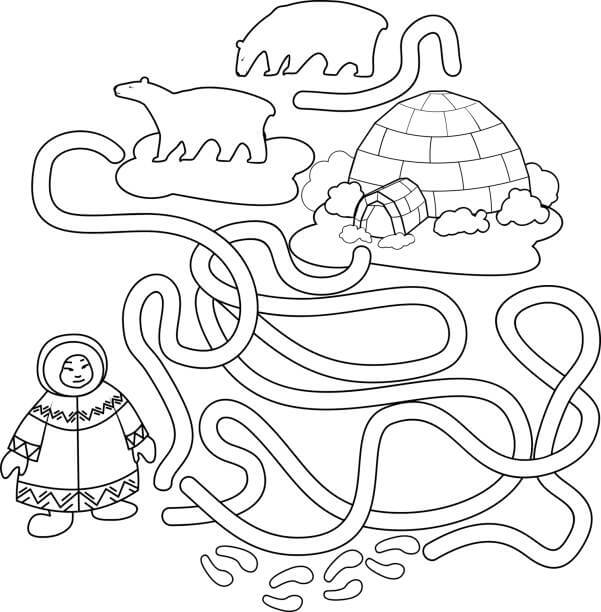 Malvorlage: Iglu (Gebäude und Architektur) #179771 - Kostenlose Malvorlagen zum Ausdrucken