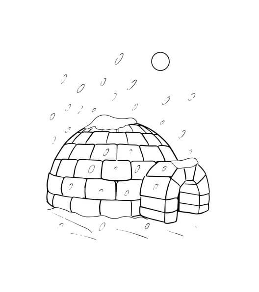 Malvorlage: Iglu (Gebäude und Architektur) #179774 - Kostenlose Malvorlagen zum Ausdrucken