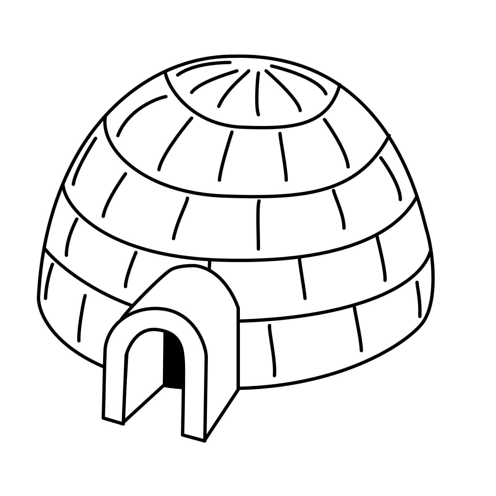Malvorlage: Iglu (Gebäude und Architektur) #179779 - Kostenlose Malvorlagen zum Ausdrucken