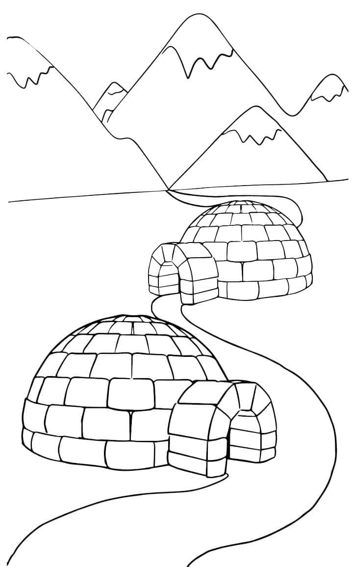 Malvorlage: Iglu (Gebäude und Architektur) #179785 - Kostenlose Malvorlagen zum Ausdrucken