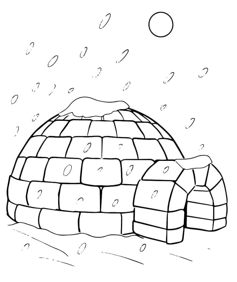 Malvorlage: Iglu (Gebäude und Architektur) #179786 - Kostenlose Malvorlagen zum Ausdrucken