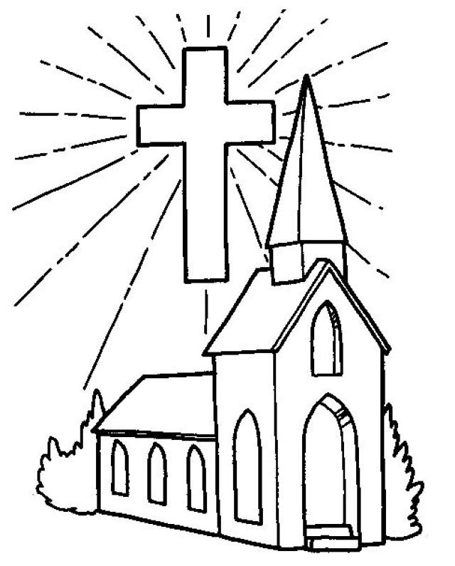 Malvorlage: Kirche (Gebäude und Architektur) #64158 - Kostenlose Malvorlagen zum Ausdrucken