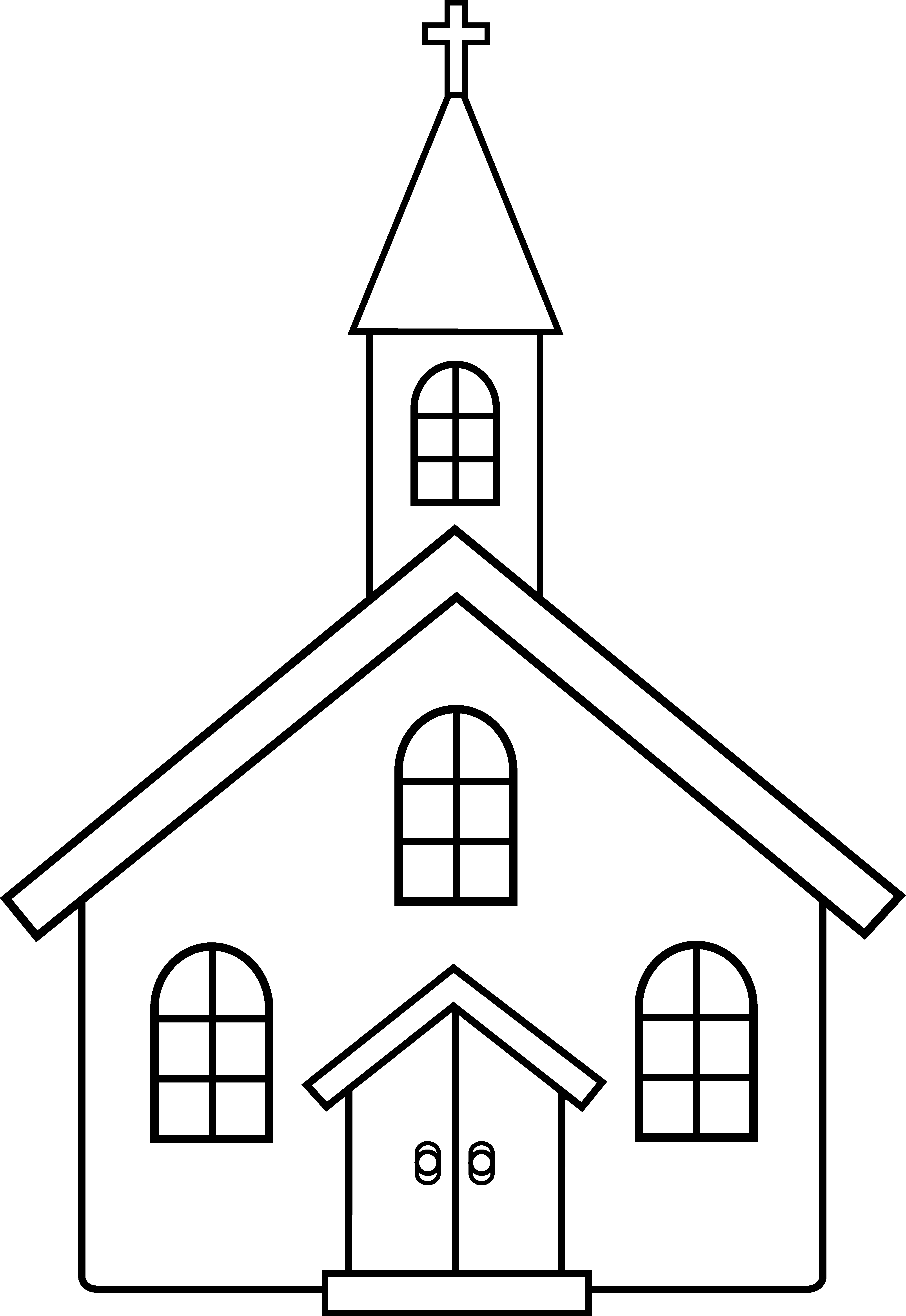 Malvorlage: Kirche (Gebäude und Architektur) #64159 - Kostenlose Malvorlagen zum Ausdrucken