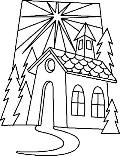 Malvorlage: Kirche (Gebäude und Architektur) #64162 - Kostenlose Malvorlagen zum Ausdrucken