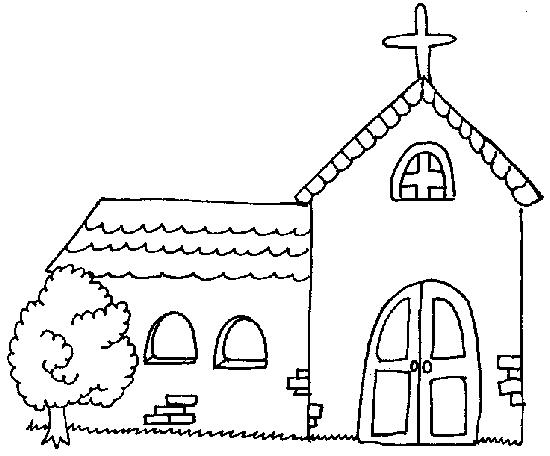 Malvorlage: Kirche (Gebäude und Architektur) #64234 - Kostenlose Malvorlagen zum Ausdrucken
