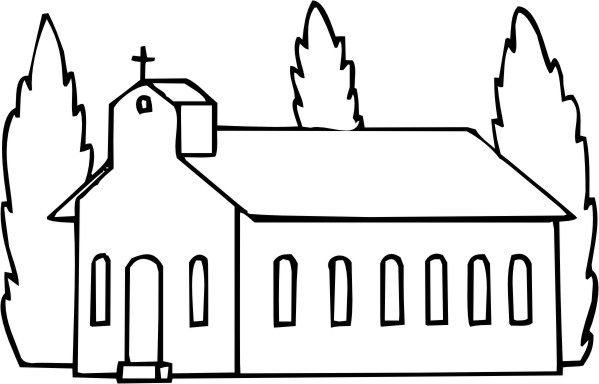 Malvorlage: Kirche (Gebäude und Architektur) #64259 - Kostenlose Malvorlagen zum Ausdrucken