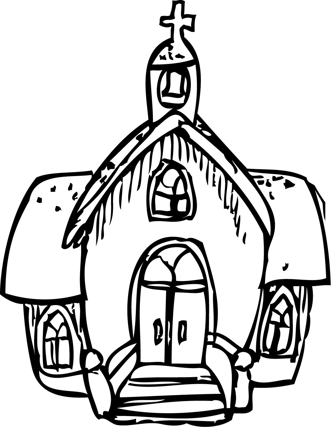 Malvorlage: Kirche (Gebäude und Architektur) #64273 - Kostenlose Malvorlagen zum Ausdrucken