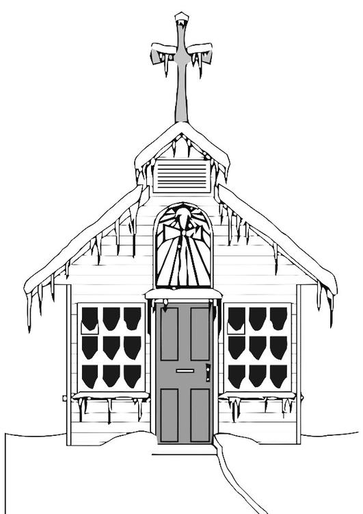 Malvorlage: Kirche (Gebäude und Architektur) #64285 - Kostenlose Malvorlagen zum Ausdrucken