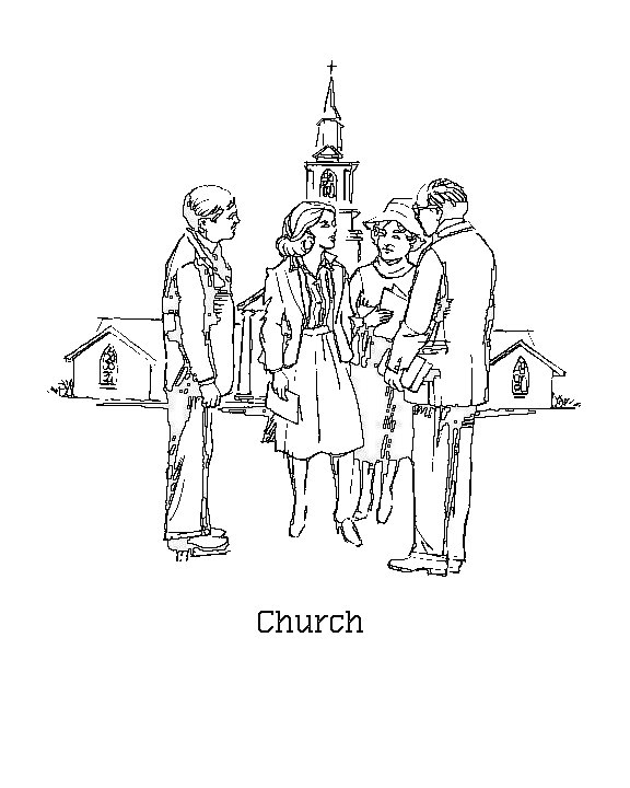 Malvorlage: Kirche (Gebäude und Architektur) #64296 - Kostenlose Malvorlagen zum Ausdrucken