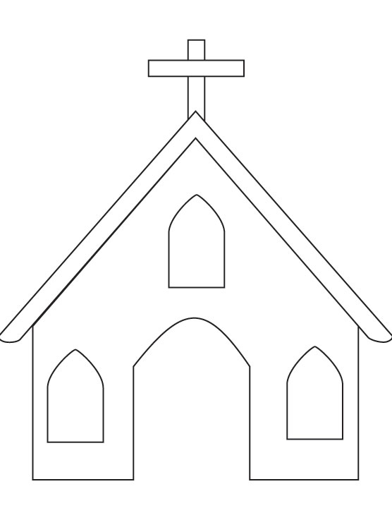 Malvorlage: Kirche (Gebäude und Architektur) #64303 - Kostenlose Malvorlagen zum Ausdrucken