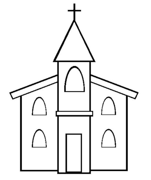 Malvorlage: Kirche (Gebäude und Architektur) #64314 - Kostenlose Malvorlagen zum Ausdrucken
