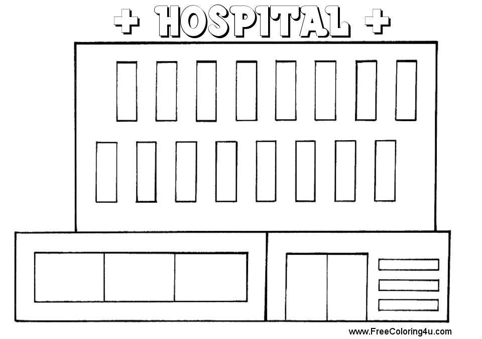 Malvorlage: Krankenhaus (Gebäude und Architektur) #61976 - Kostenlose Malvorlagen zum Ausdrucken