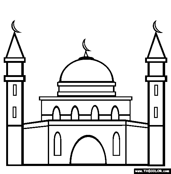 Malvorlage: Moschee (Gebäude und Architektur) #64510 - Kostenlose Malvorlagen zum Ausdrucken