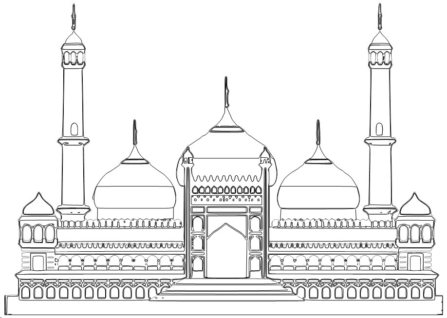 Malvorlage: Moschee (Gebäude und Architektur) #64512 - Kostenlose Malvorlagen zum Ausdrucken