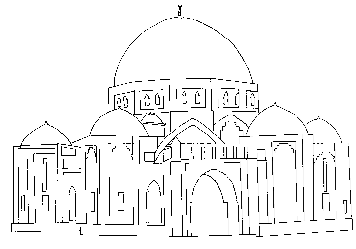 Malvorlage: Moschee (Gebäude und Architektur) #64514 - Kostenlose Malvorlagen zum Ausdrucken